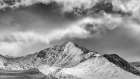 USA, Colorado, Summit County, Frisco. Peak in Tenmile Range near Copper Mountain Art Print